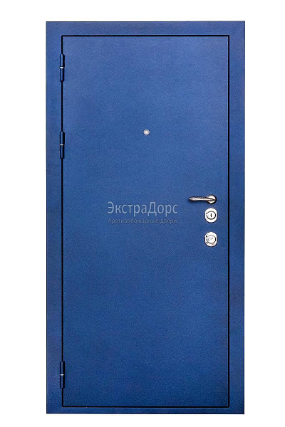 Противопожарная уличная дверь металлическая утепленная EIW 60 синяя глухая однопольная в Балашихе  купить